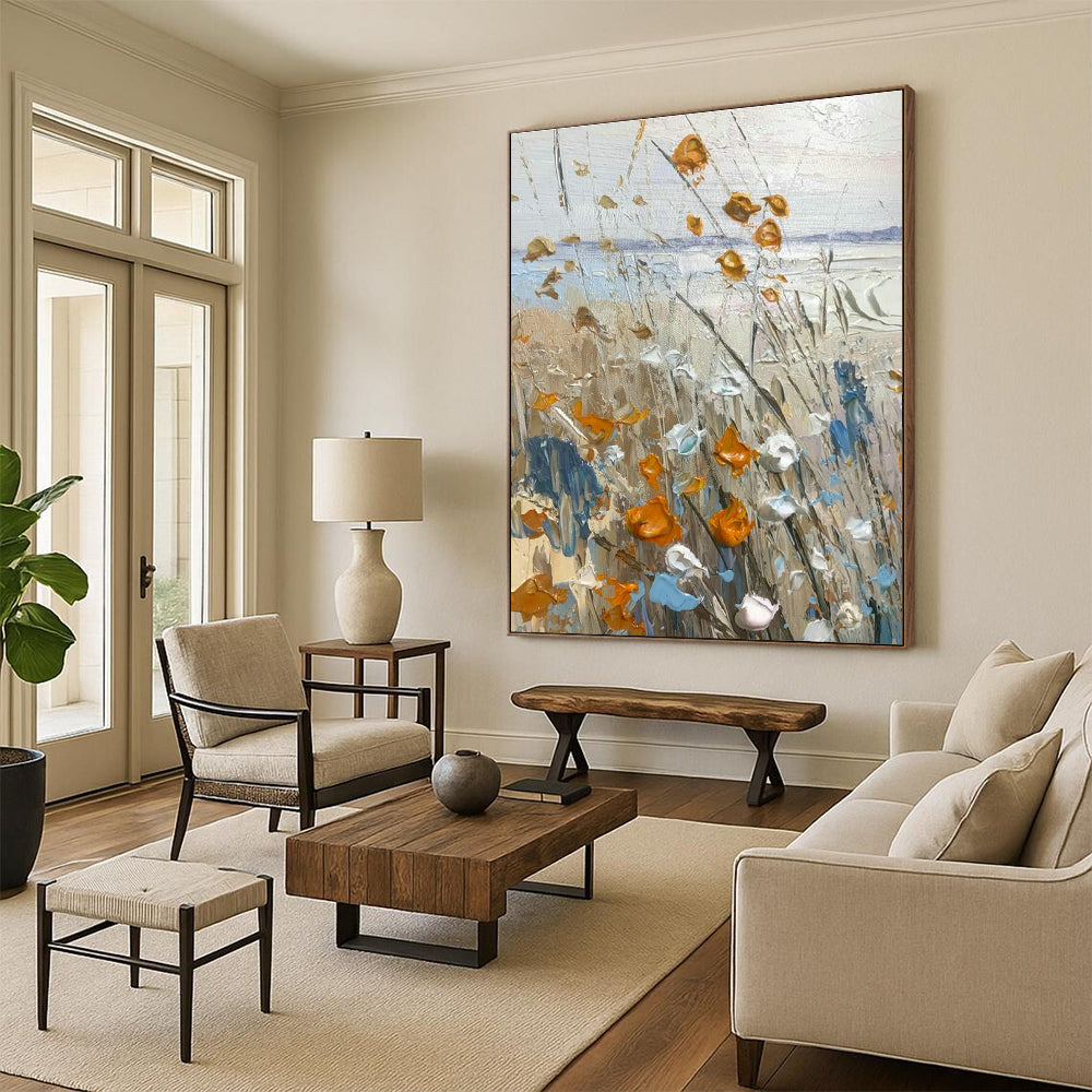 Large-Scale Custom Hand-Painted Abstract Painting for Gyms  DLZ0125