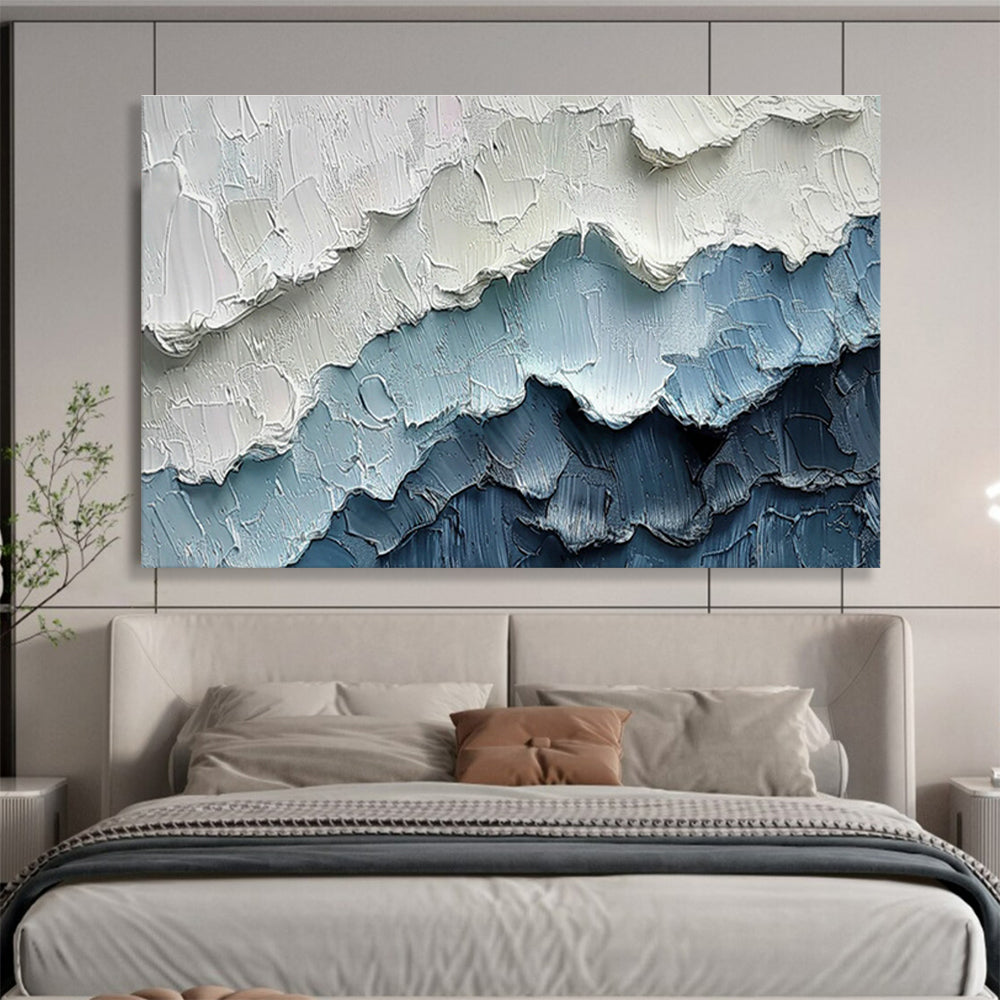 Metal Foil Collage Custom Hand-Painted Abstract Diptych for Commercial Spaces