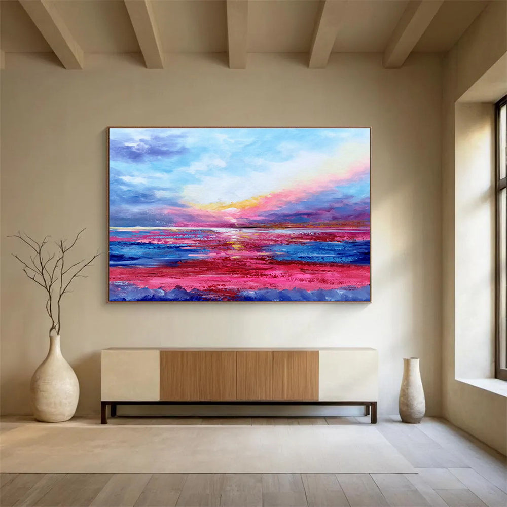 Tailored High-Altitude Weather Modification Drone Base Giant Abstract Hand Painting DLZ2671