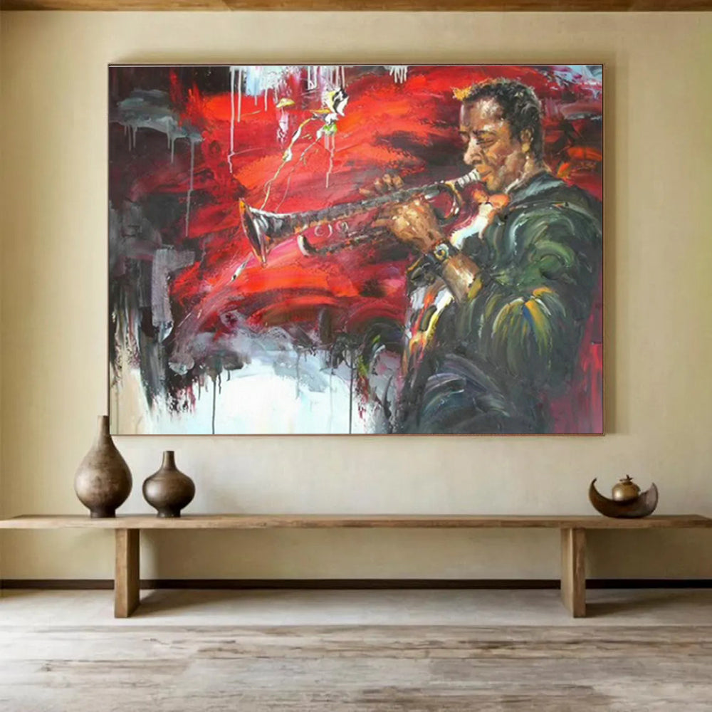 Large-Size Custom Hand-Painted Abstract Painting for Vertical Urban Aquaponics Exhibition Hall DLZ3020