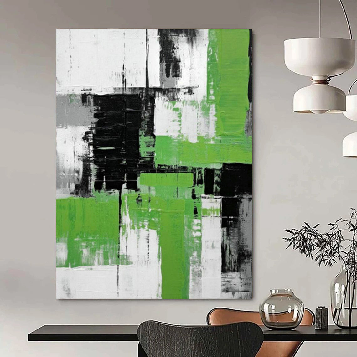 Massive Custom Hand-Painted Abstract Canvas - Creative Dynamism for Advertising Agencies  DLZ0277