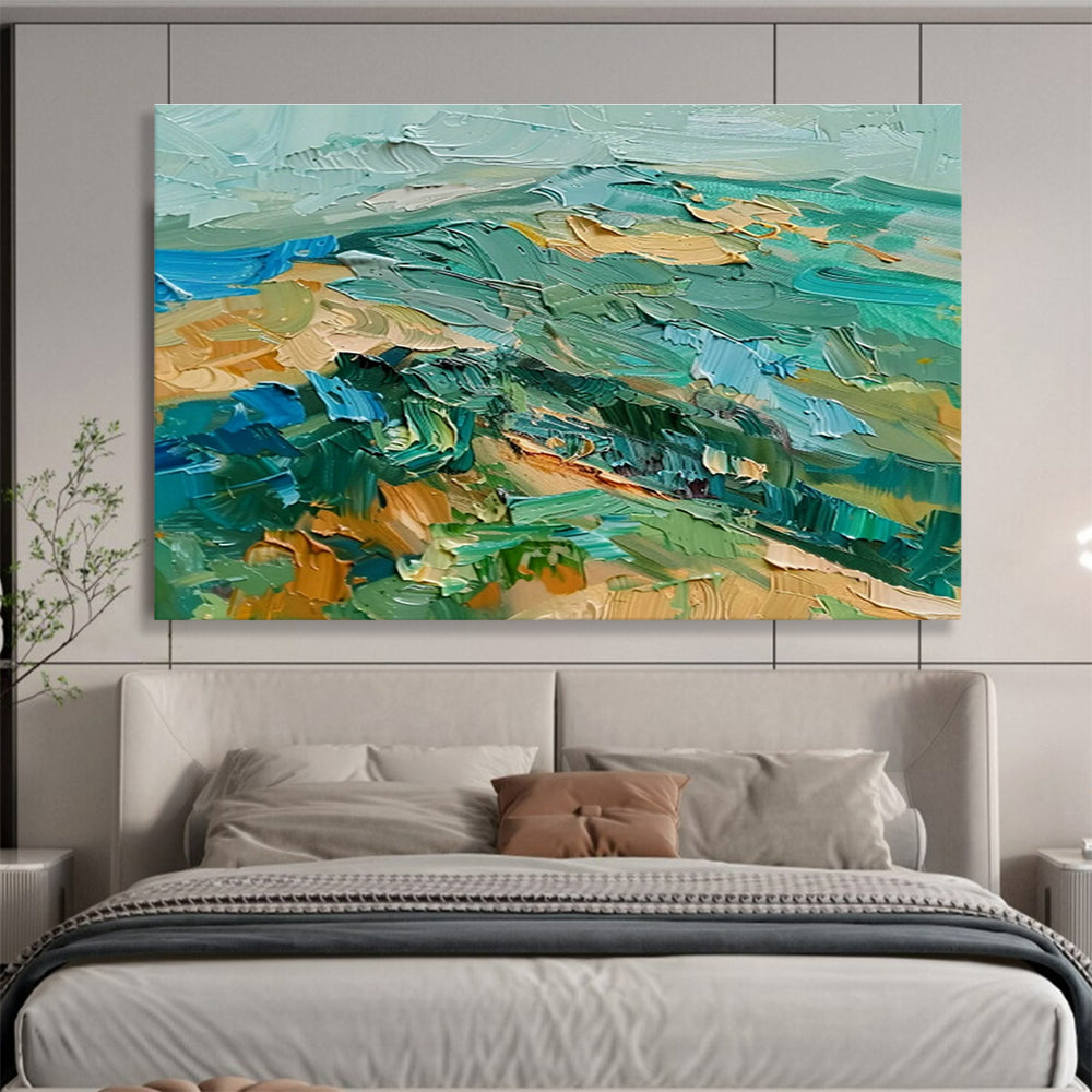 Custom Giant Abstract Hand Painting for Surf Shop DLZ2725