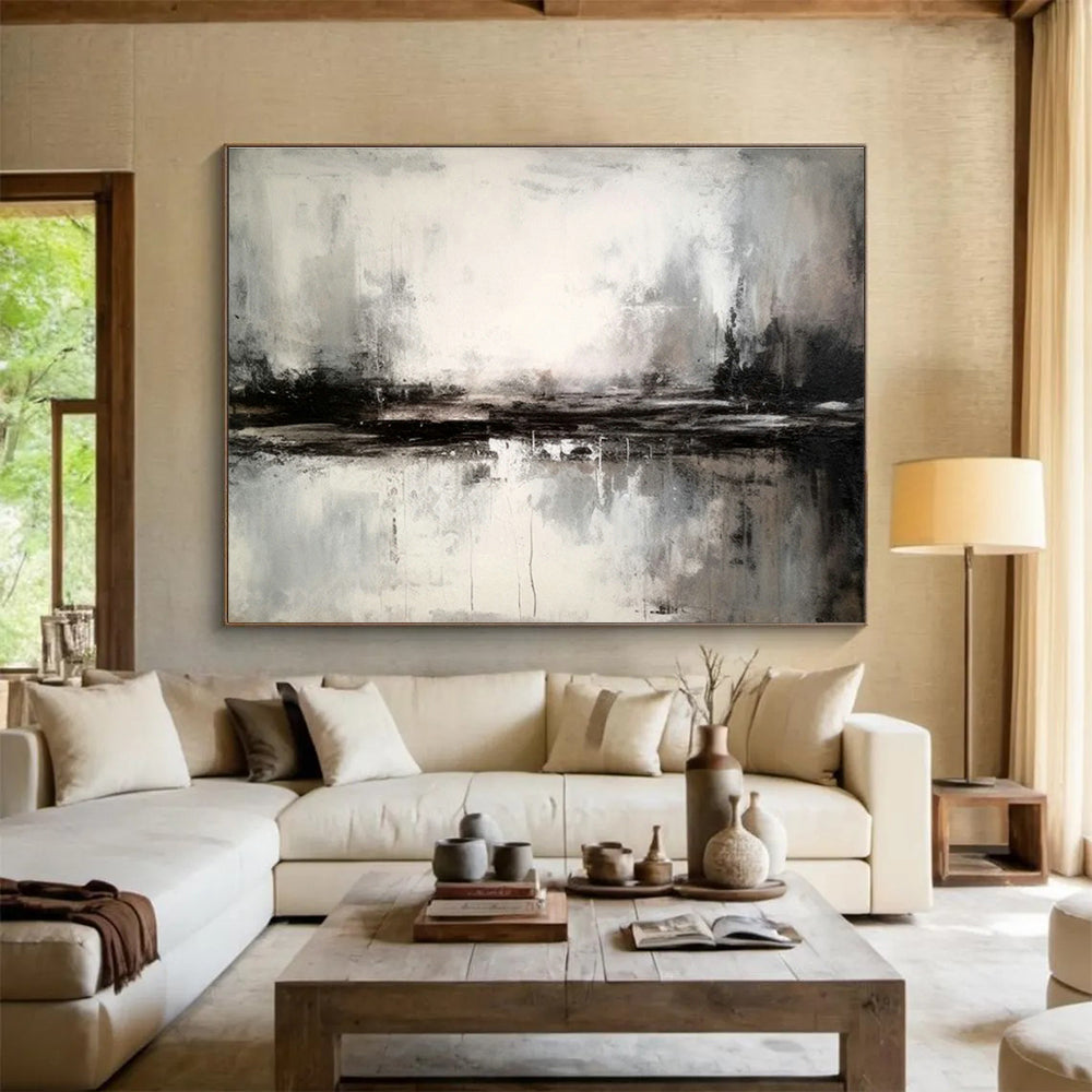 Oversized Custom Hand-Painted Abstract Art for Golf Clubhouse DLZ2726