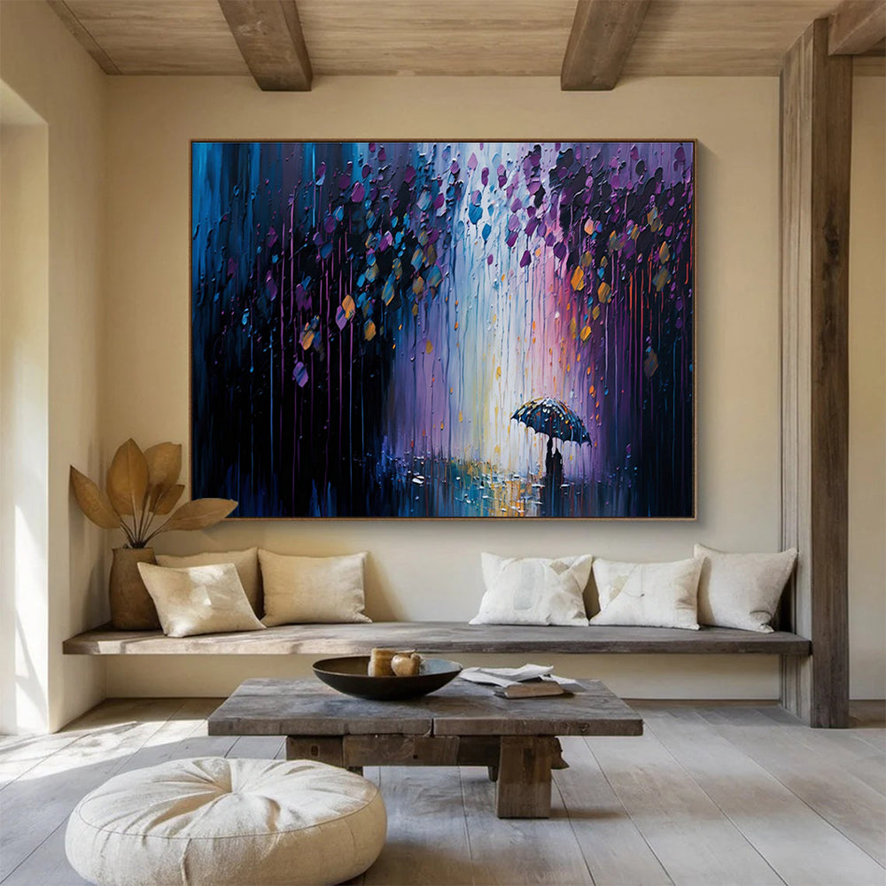 Oversized Custom Hand-Painted Abstract Art for Banquet Halls DLZ3260