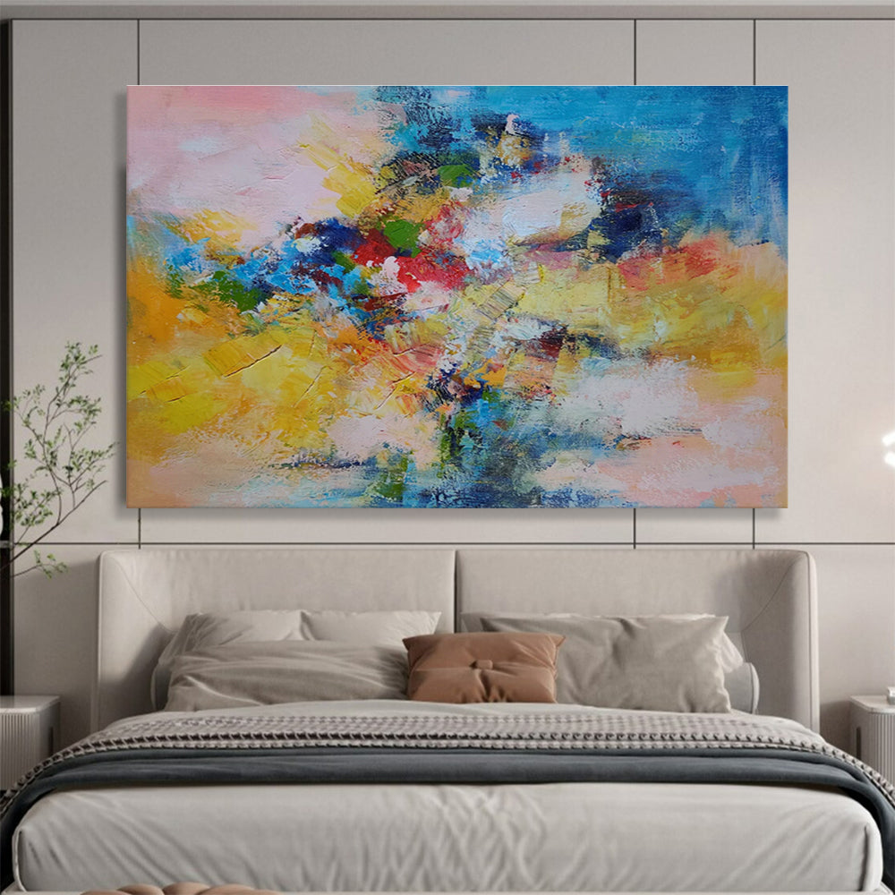 Customizable Rooftop Garden Abstract Hand Painting