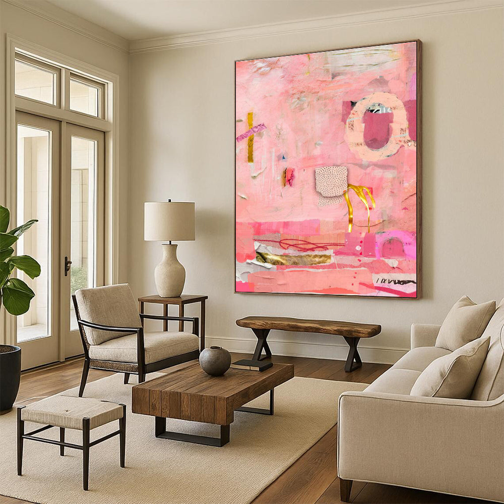 Huge Customizable Handmade Abstract Wall Art for Organic Winery Tasting Rooms  DLZ0087