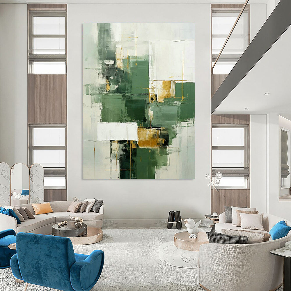 Extensive Custom Hand-Painted Abstract Painting - Prehistoric Paradise for Dinosaur Museums  DLZ0303