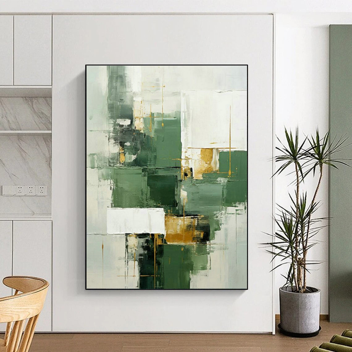 Extensive Custom Hand-Painted Abstract Painting - Prehistoric Paradise for Dinosaur Museums  DLZ0303