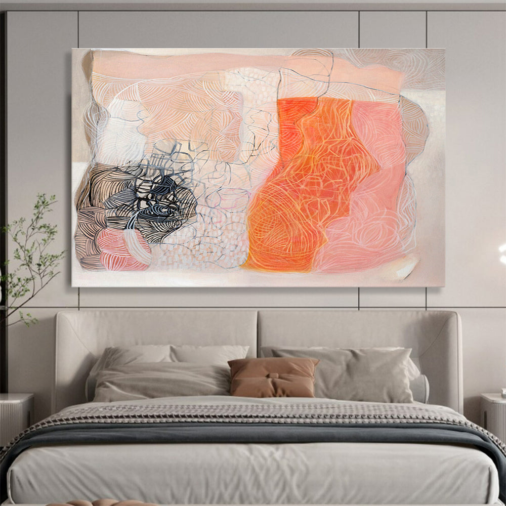 High-Saturation Custom Hand-Painted Color Block Abstract for Kids' Creative Zones