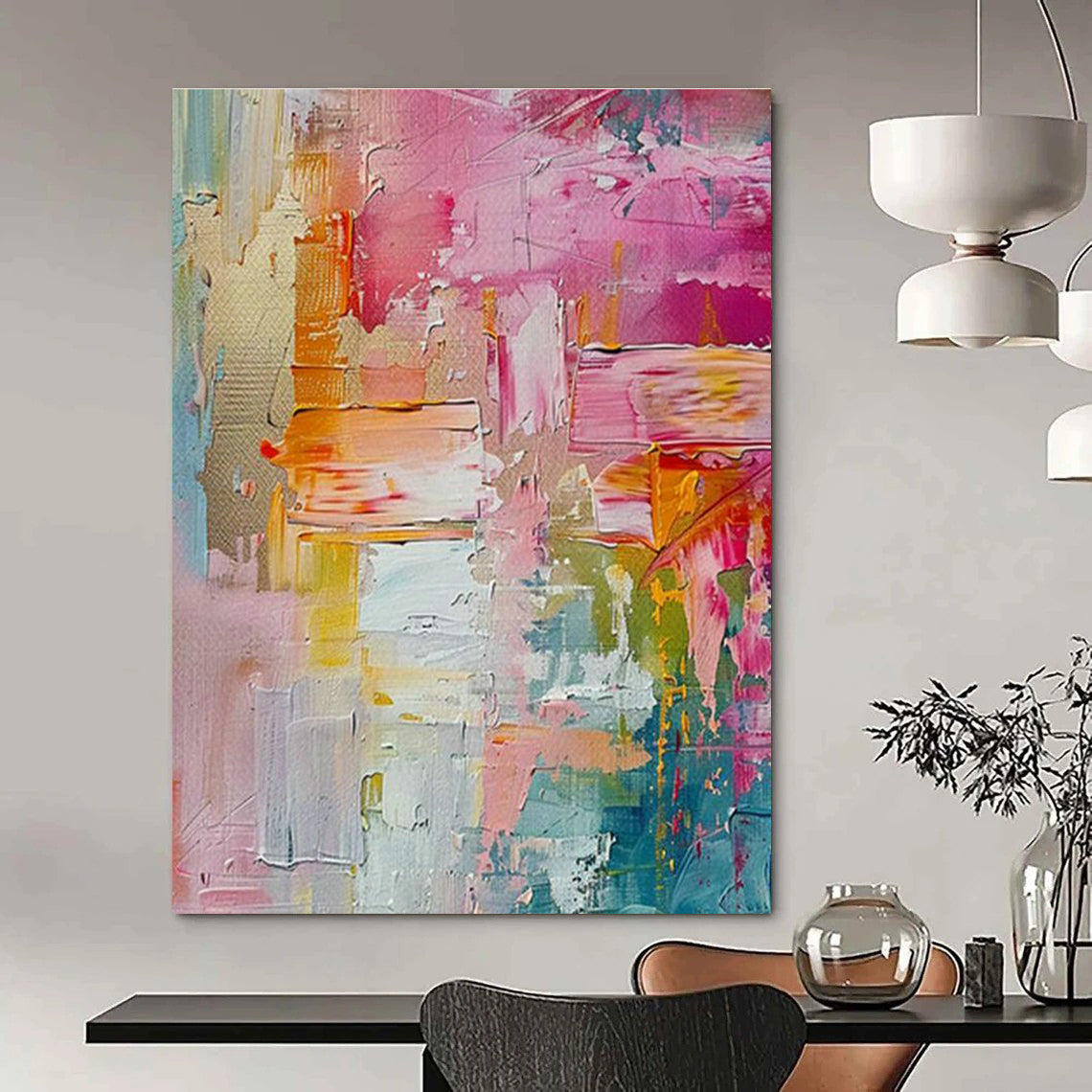 Large-Scale Custom Hand-Painted Abstract Painting for Hair Salons  DLZ0127