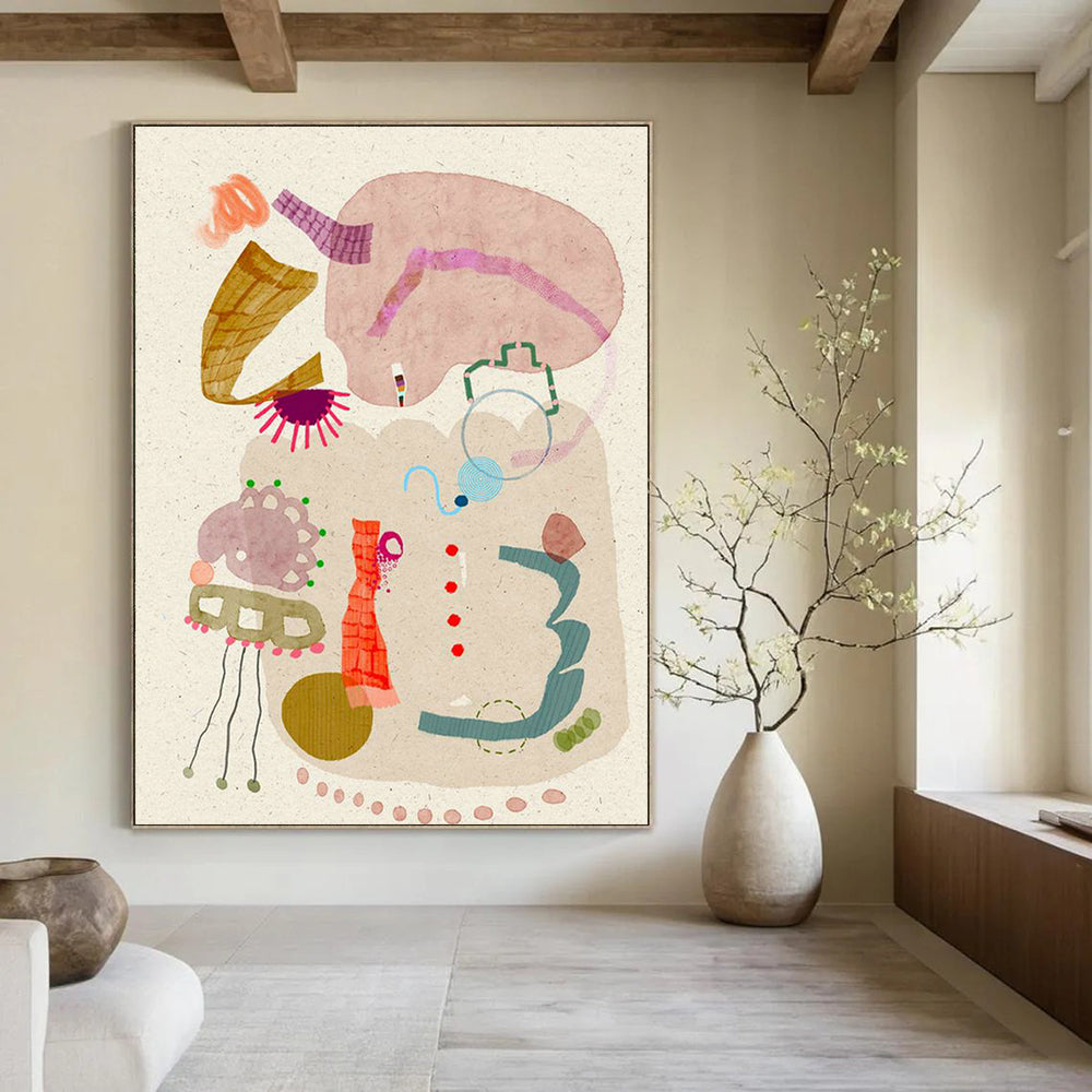 Large-Scale Custom Hand-Painted Abstract Art - Inspiring Vibe for Music Studios  DLZ0172