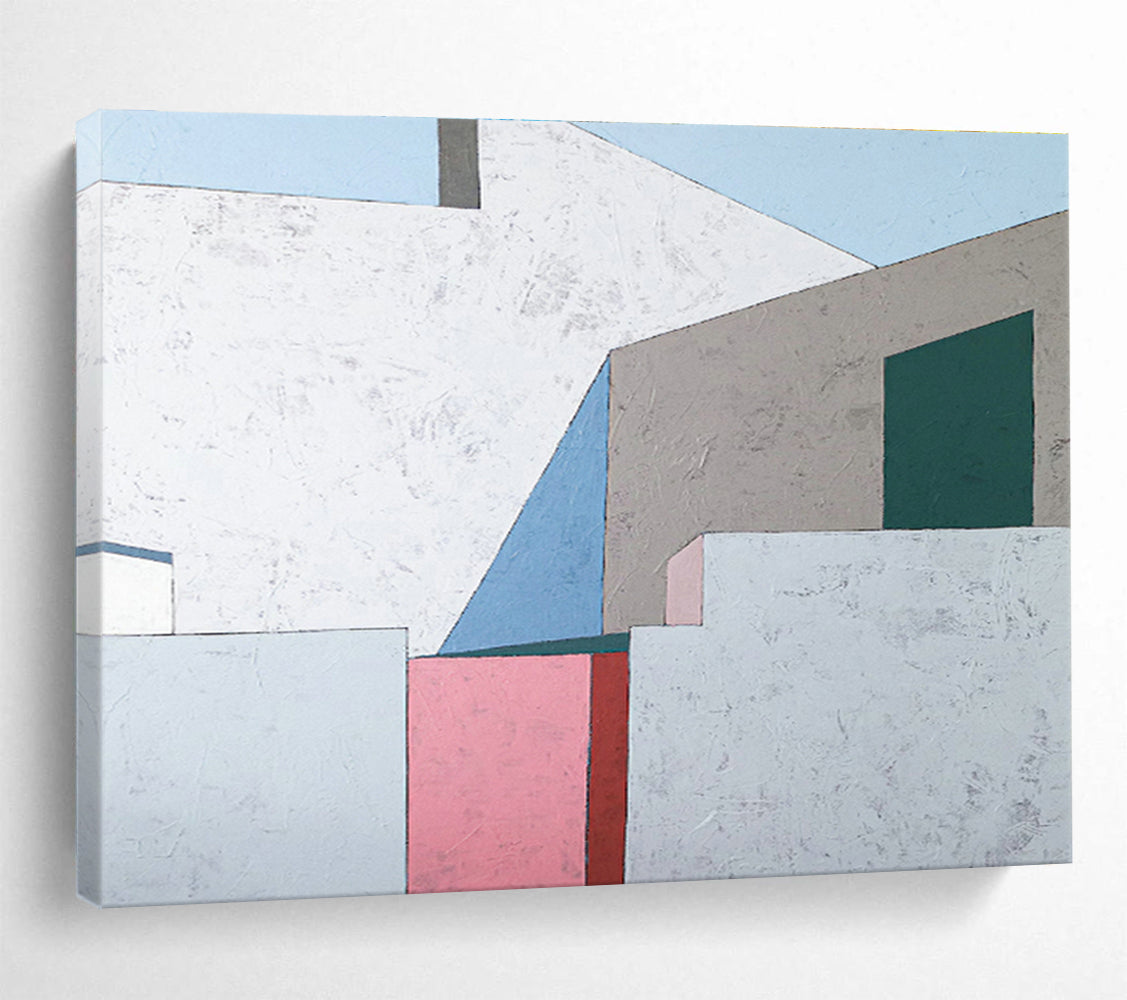 Customized Large-Scale Abstract Hand Painting for Coastal Seagrass Restoration Project Office DLZ2956
