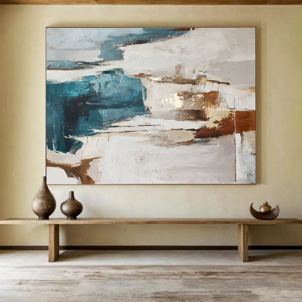 Large Custom Abstract Hand-Painted Art for Cave Restaurant Dining Area DLZ2904