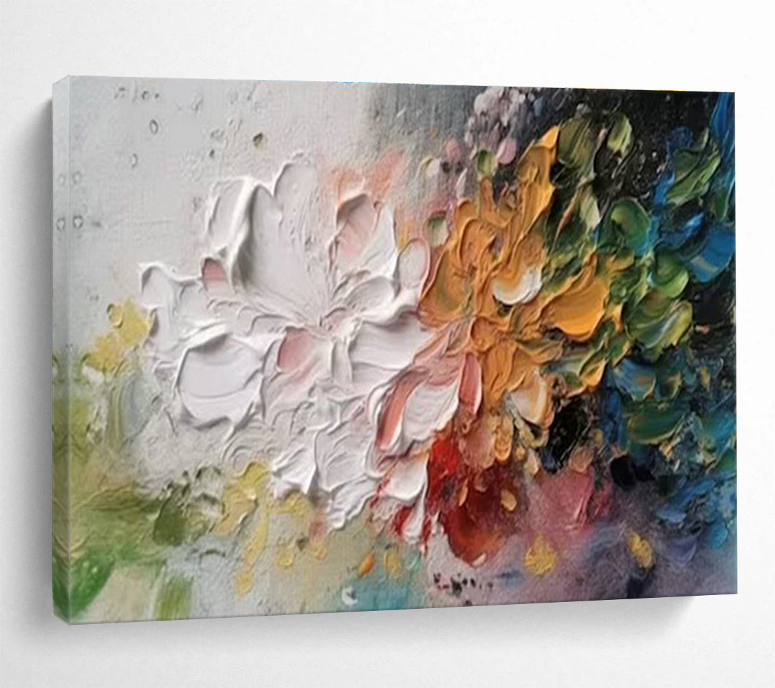 Oversized Custom Hand-Painted Abstract Art for Antarctic Marine Mammal Population Modeling Lab DLZ3084