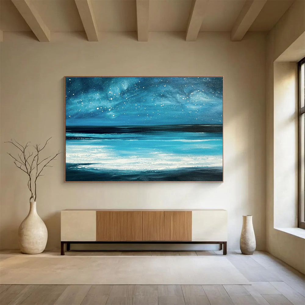 Customizable Wine Cellar Large Abstract Hand-Painted Art