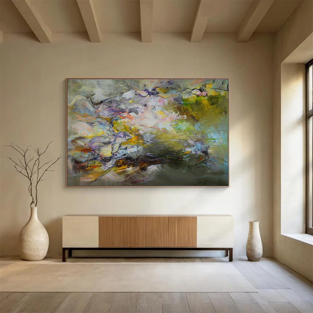 Oversized Custom Hand-Painted Abstract Art for Subterranean Cave Art Conservation and Study Institute DLZ3042