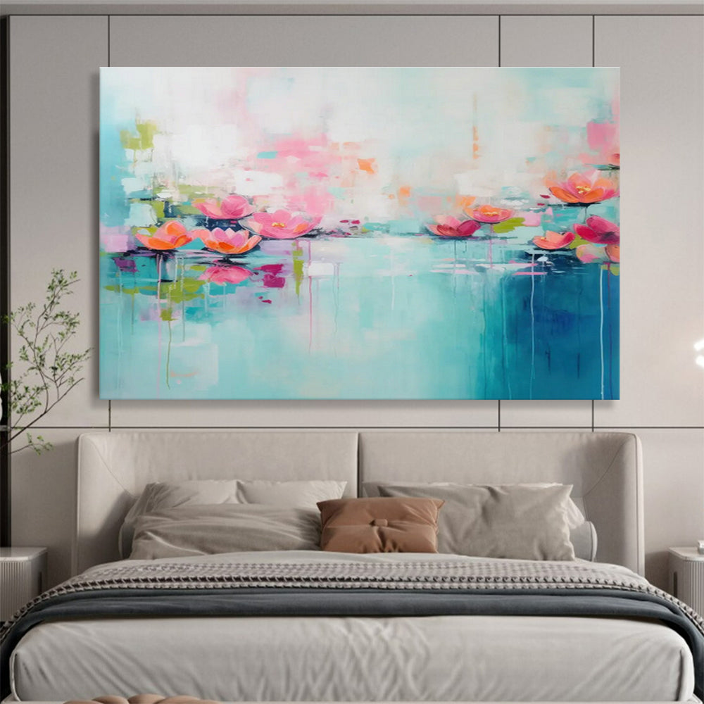 Customized Large Abstract Hand Painting for Online Education Platform Development Office DLZ2877