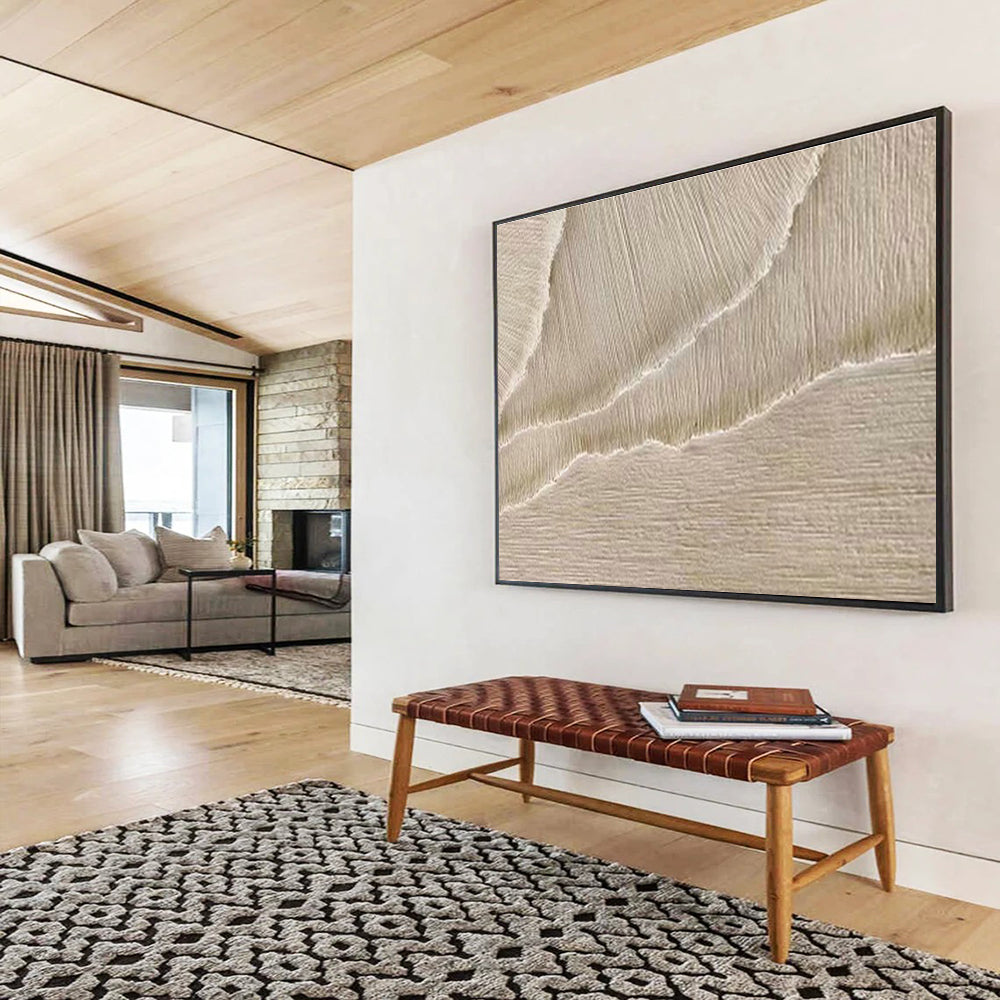 Custom-Made Negotiation Room Oversized Abstract Hand Painting