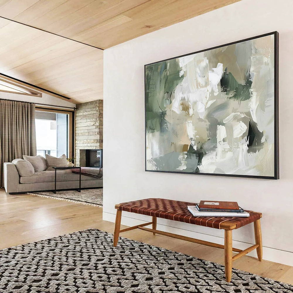 Bespoke Underwater Waste Disposal Site Oversized Abstract Hand-Painted Art DLZ2619