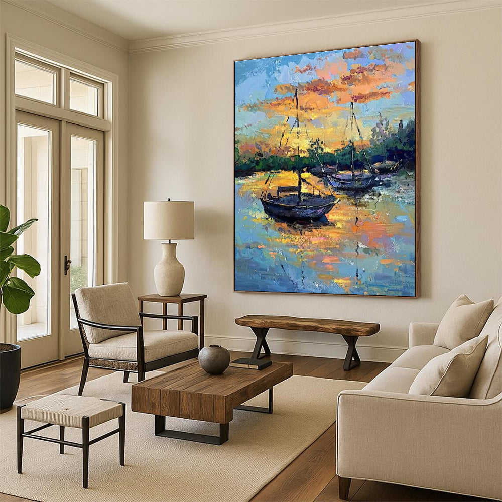 Vast Large-Scale Custom Hand-Painted Abstract Canvas - Artistic Imagination for Fantasy Role-Playing Game Conventions  DLZ0321