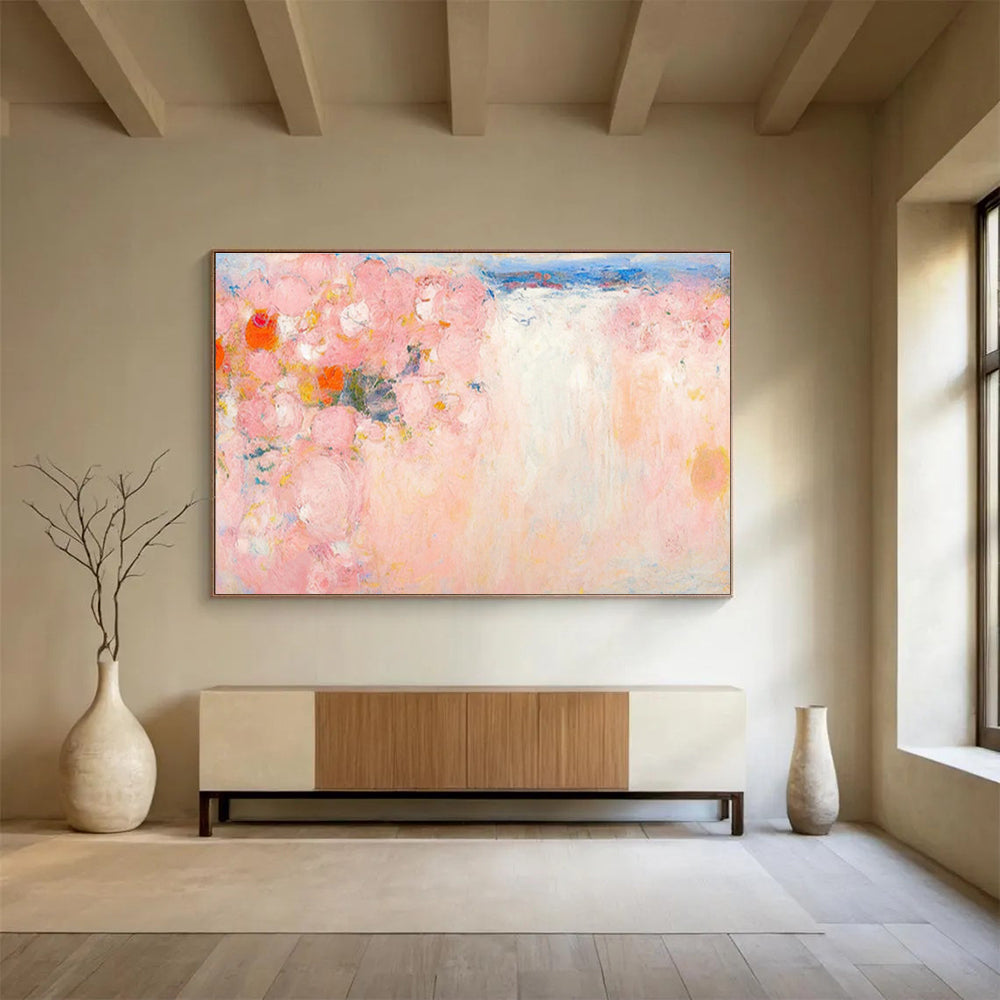 Custom Giant Abstract Hand Painting for Ferry Terminal Waiting Lounge DLZ2795