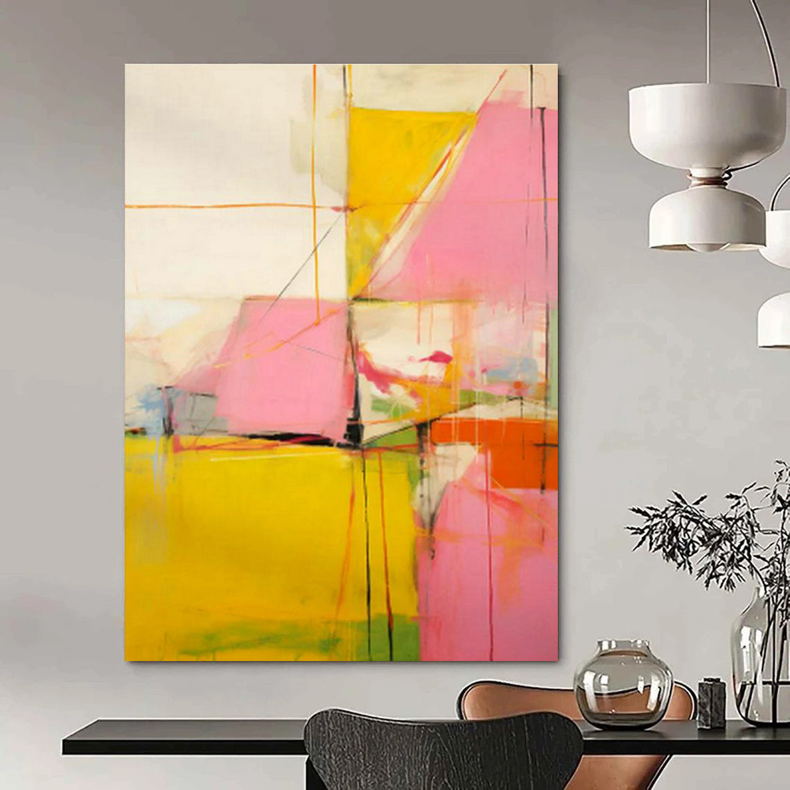 Jumbo Custom Hand-Painted Abstract Wall Art for Artisanal Soap - Making Workshops  DLZ0112