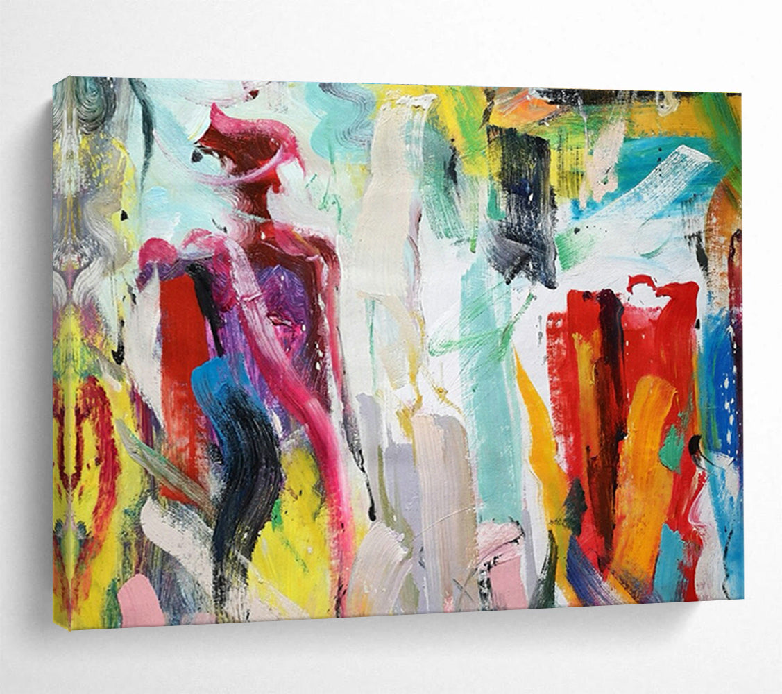 Customized Large-Scale Abstract Hand Painting for Mall Lounge DLZ2685