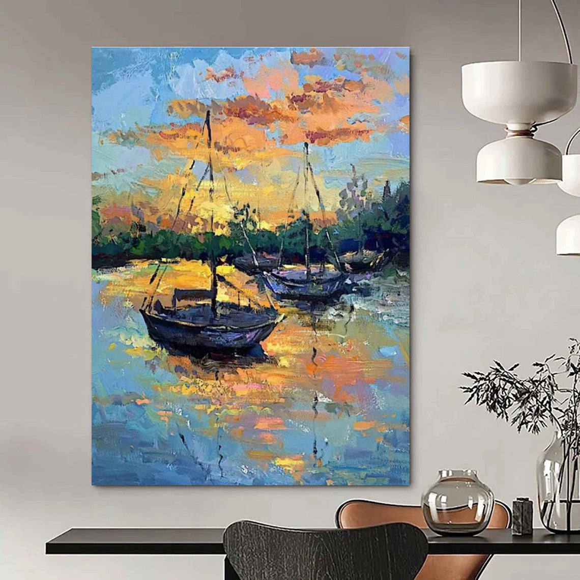 Vast Large-Scale Custom Hand-Painted Abstract Canvas - Artistic Imagination for Fantasy Role-Playing Game Conventions  DLZ0321