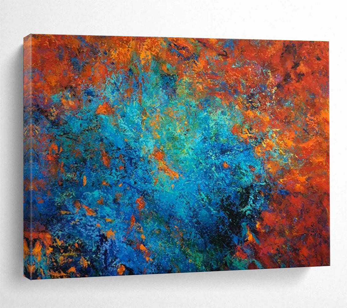 Large-Size Custom Hand-Painted Abstract Painting for Urban Vertical Farming Crop Nutrition Optimization Lab DLZ3107