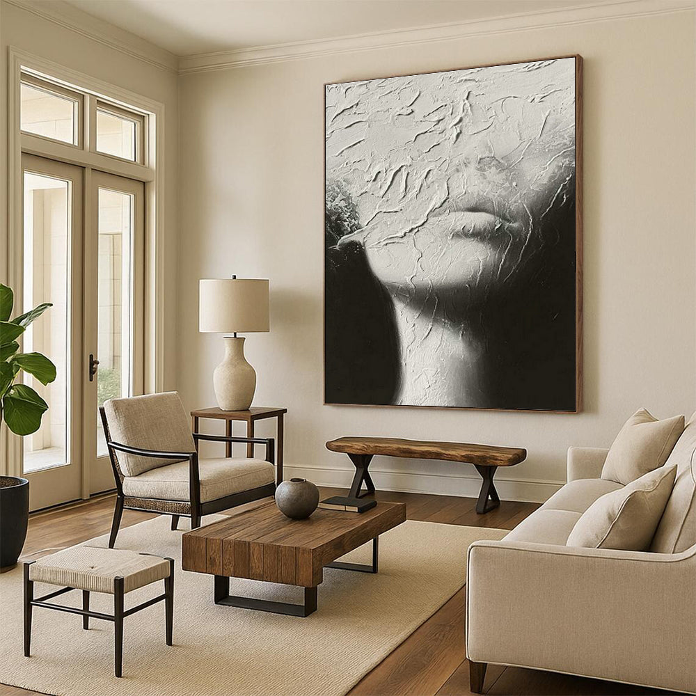 Grandiose Custom Hand-Painted Abstract Art - Ethereal Beauty for Ballet Rehearsal Studios  DLZ0223