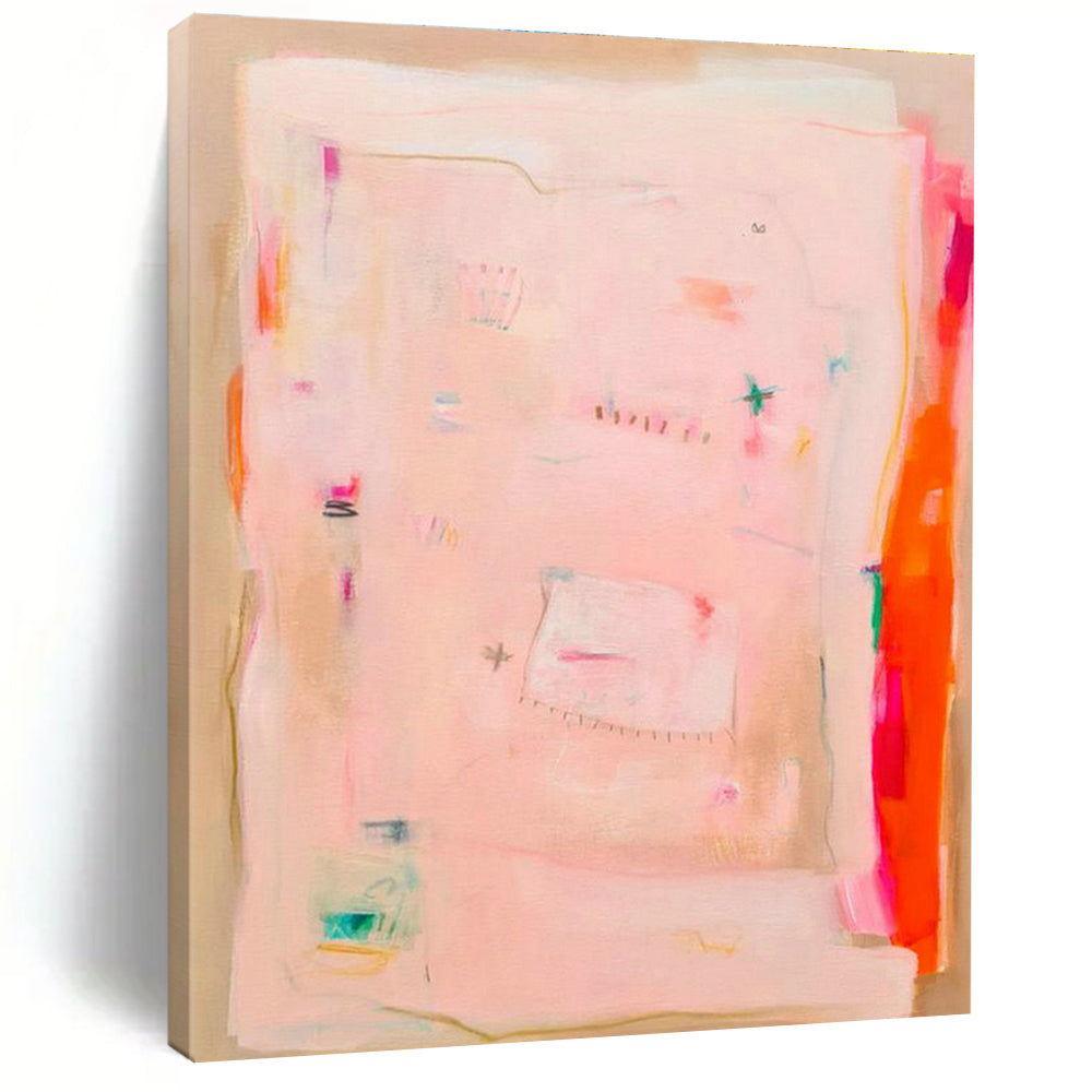 Oversized Custom Hand-Painted Abstract Canvas for Virtual Art Galleries  DLZ0105