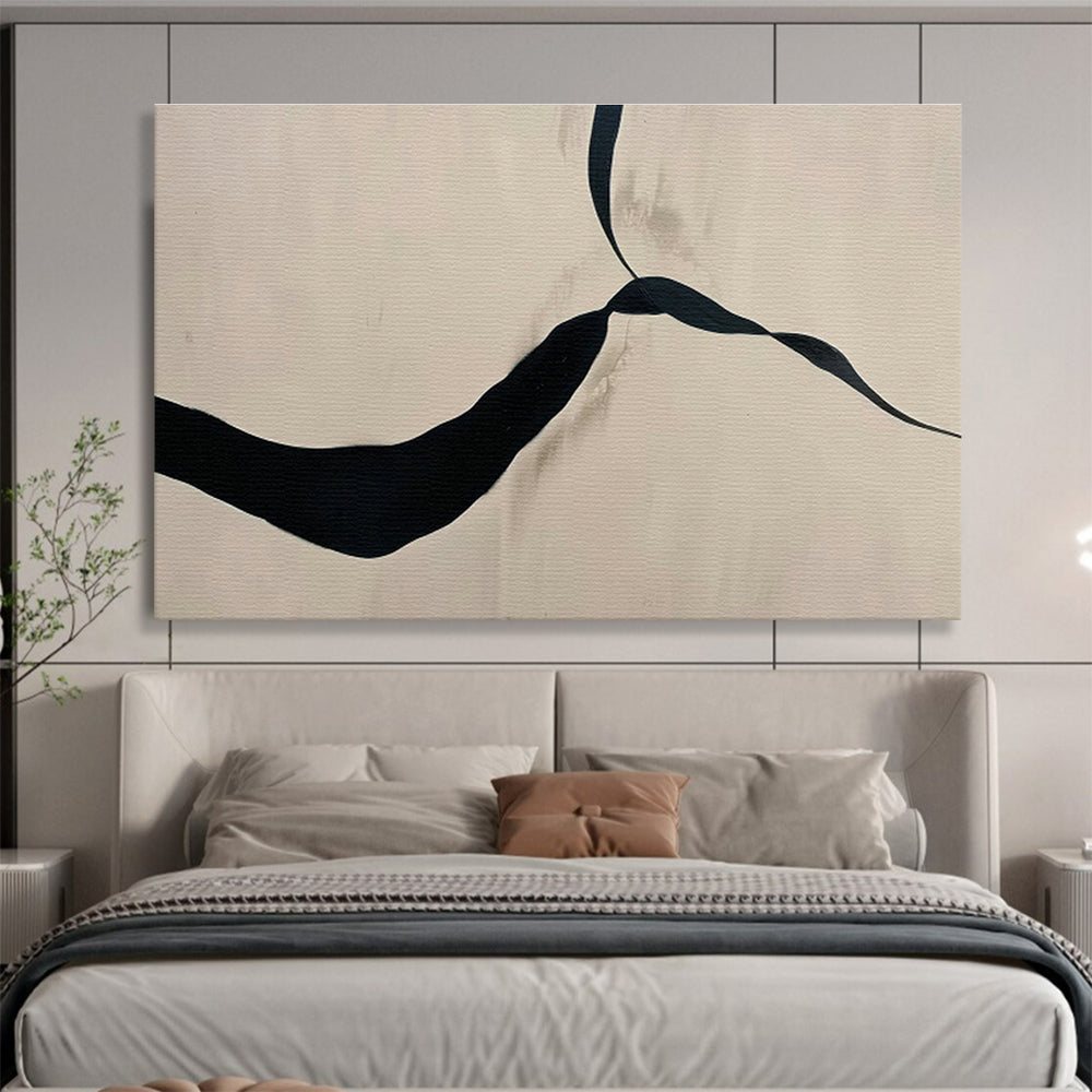 Customized Large Abstract Hand Painting for Subterranean Aquarium Research Lab DLZ2973