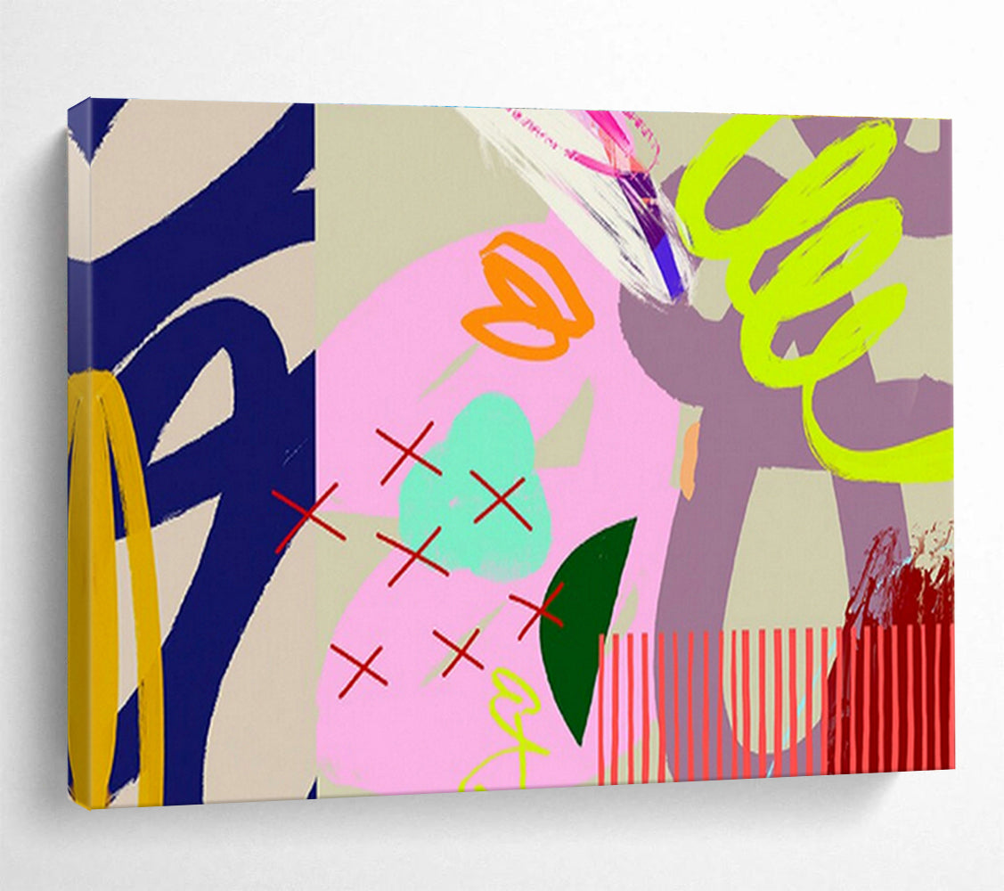 Customizable Vertical Smart City Command Center Giant Abstract Hand Painting DLZ2584
