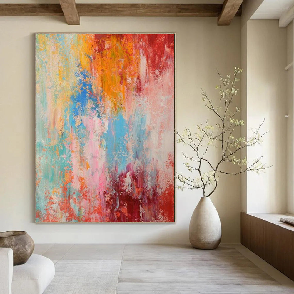 Oversized Customizable Handmade Abstract Painting for Fencing Studios  DLZ0029