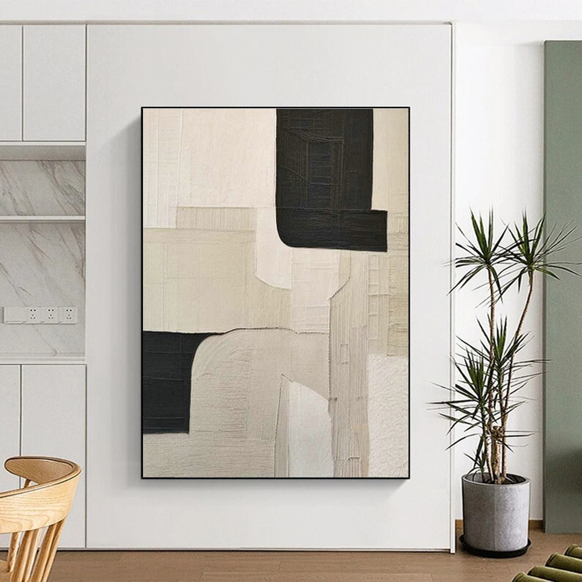 Vast Custom Hand-Painted Abstract Canvas - Artistic Edge for Street Art Galleries  DLZ0241