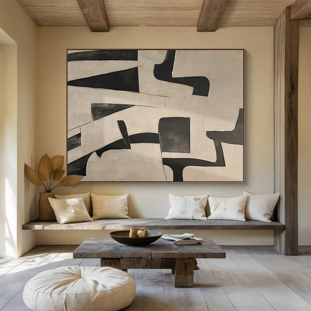 Custom-Made Home Theater Giant Abstract Hand Painting