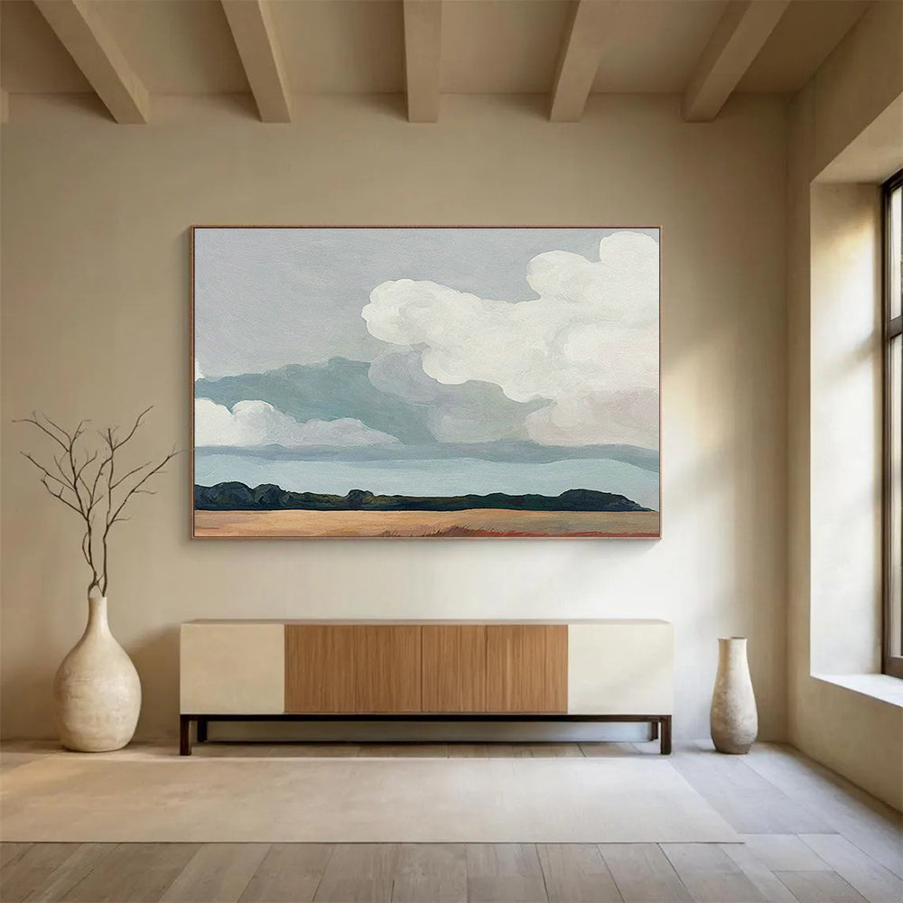 Oversized Custom Hand-Painted Abstract Art for Antarctic Marine Mammal Bioacoustics and Communication Research Station DLZ3177