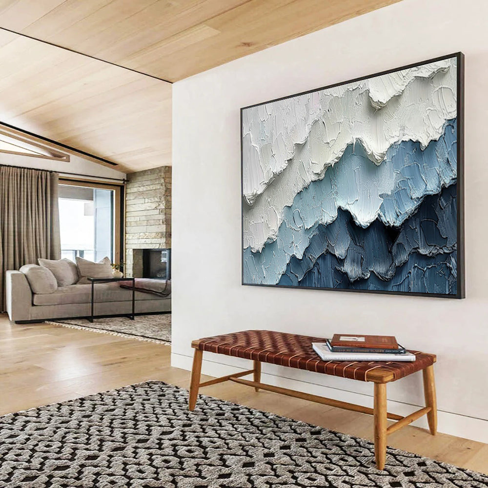 Metal Foil Collage Custom Hand-Painted Abstract Diptych for Commercial Spaces