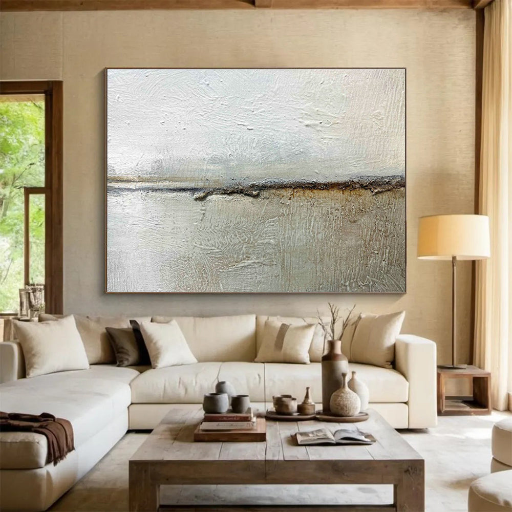 Oversized Custom Abstract Hand Painting for Offshore Tidal Stream Energy Converter Deployment and Monitoring Center DLZ3138