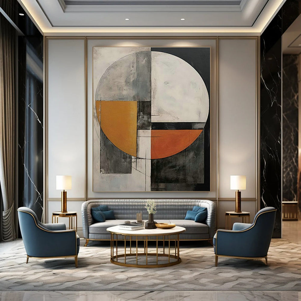 Customization of Large - sized Hand - Painted Abstract Paintings for Bedroom, Enjoy an Artistic Life DLZ0378