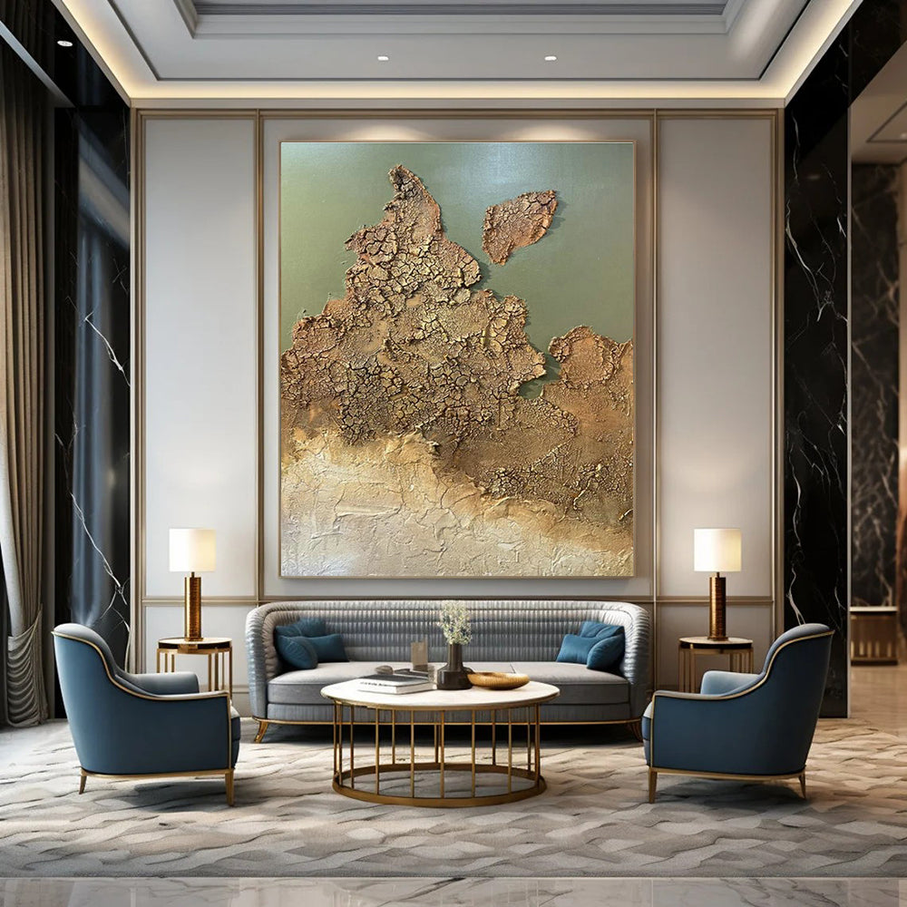 Colossal Size Custom-Engineered Handmade Abstract Canvas for Office & Dining Room DLZ2209