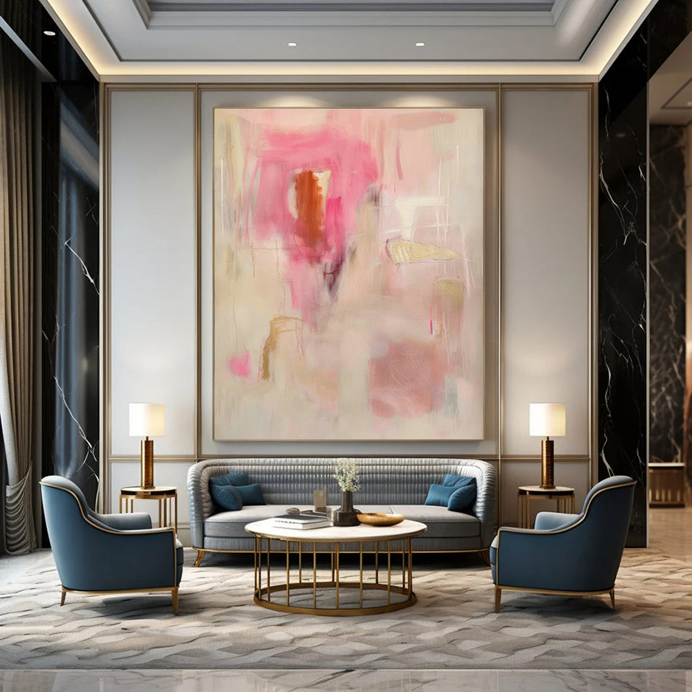 Oversized Hand - Painted Abstract Art for Office Cubicle Desktops & Entryway Mail Sorters DLZ0717