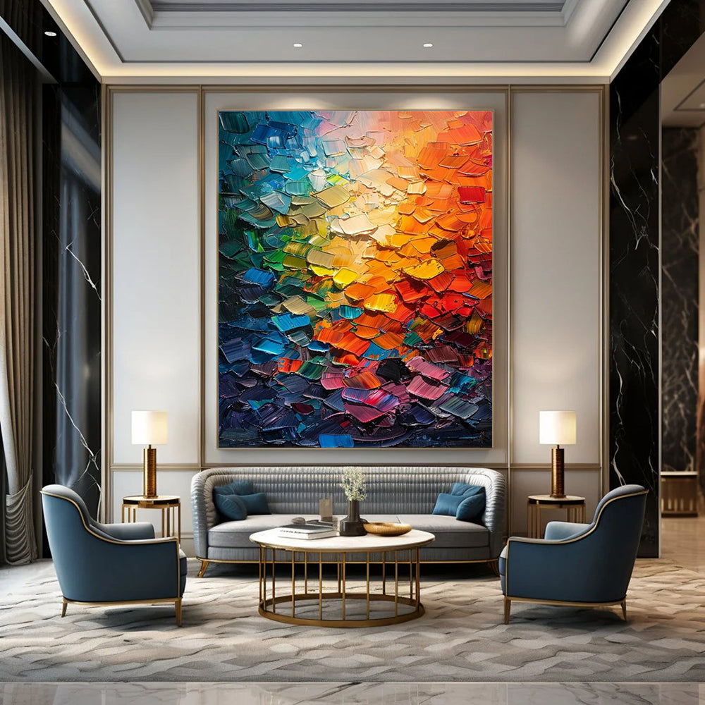 Large Custom Handmade Abstract Painting for Bedroom & Living Room DLZ2255