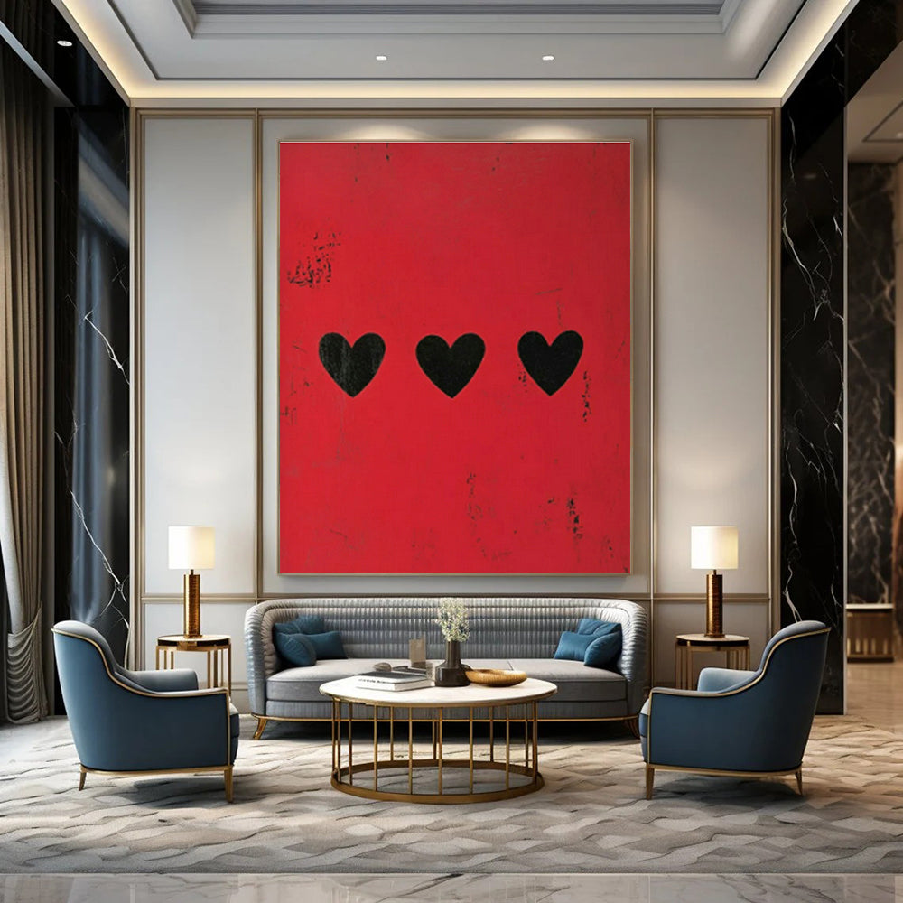 Extra-large Custom Handmade Abstract Painting for Bedroom Dressing Area and Dining Room Sideboard Wall DLZ1847