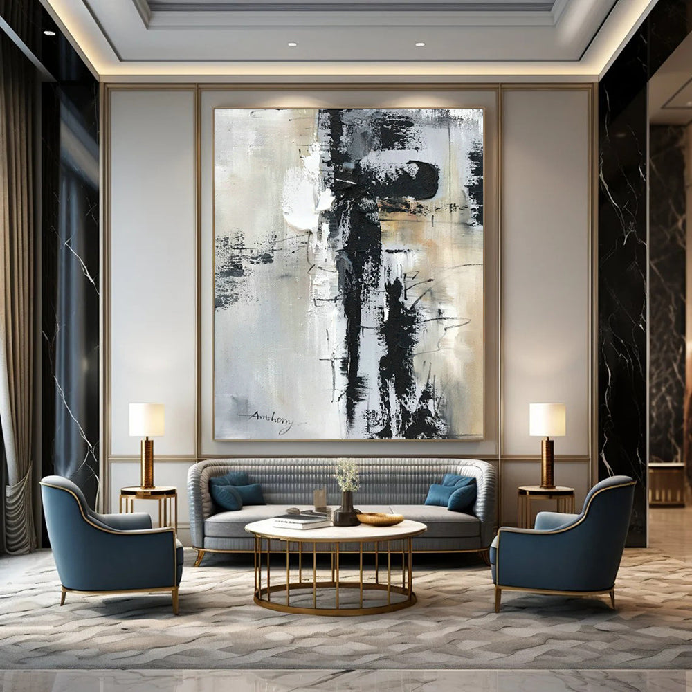 Hand - Painted Abstract Murals for Hallway Coat Racks & Entryway Key Drop Zones DLZ0811