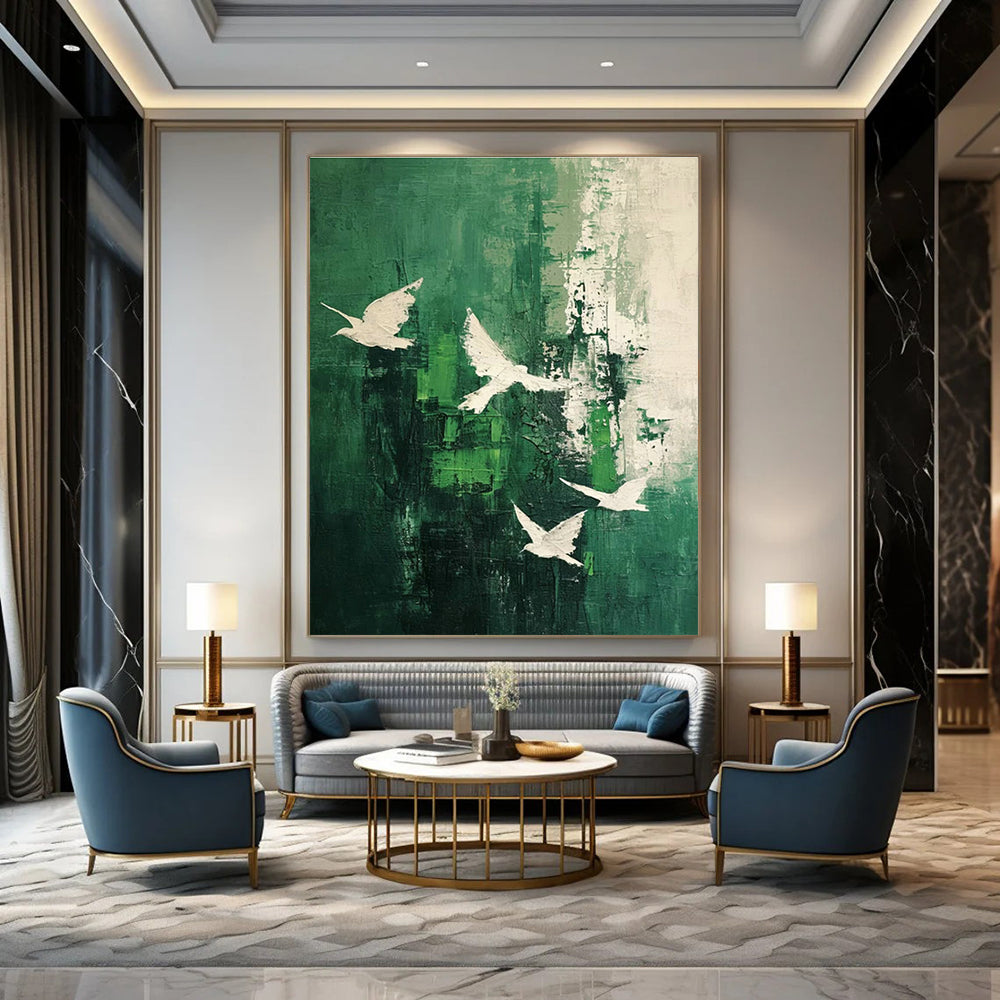 Large Custom Abstract Painting for Entryway & Dining Room DLZ1318