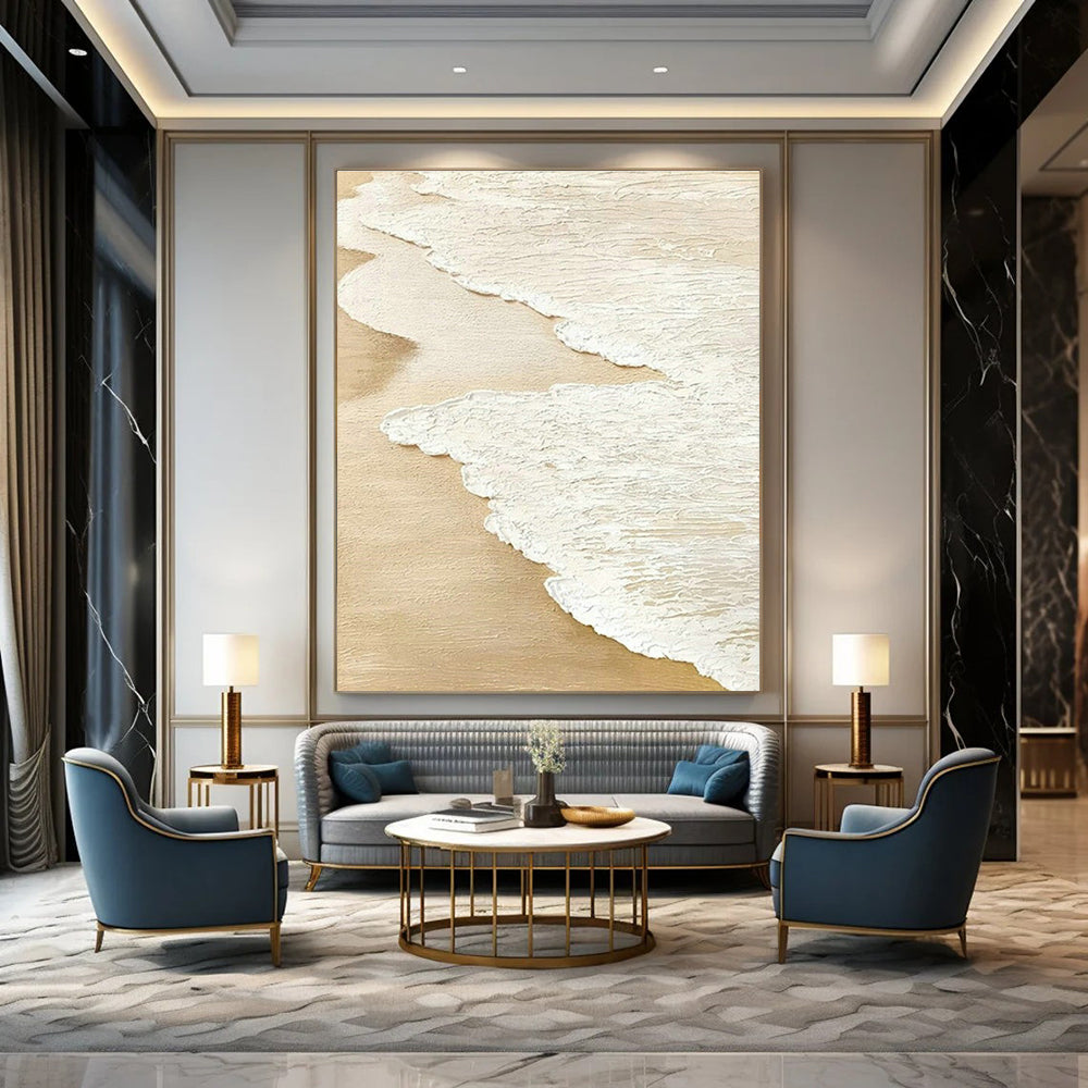 Extra-large Custom Handmade Abstract Painting for Bedroom Wardrobe Interior Wall and Dining Room Side Table Wall DLZ2004