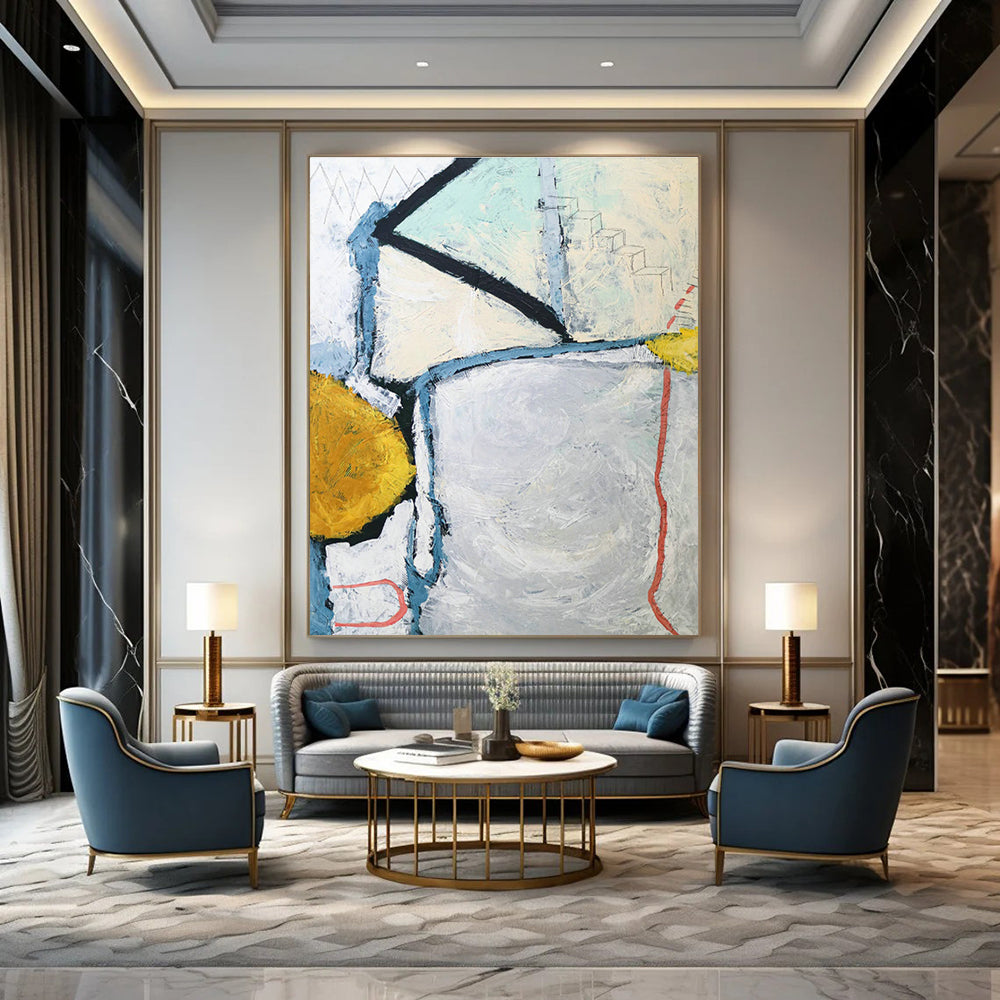 Immense - Proportioned Tailored Abstract Canvas for Living Room & Hallway DLZ1110
