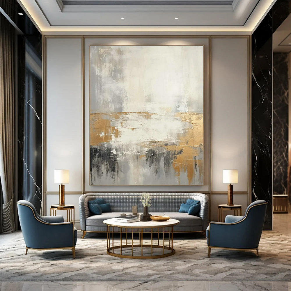 Large Custom Handmade Abstract Canvas for Cottage Bedroom Dresser Mirror Wall & Living Room Console Table Wall DLZ1742