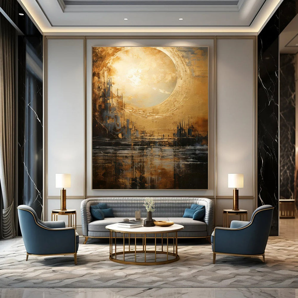 Hand-Painted Abstract Artwork for Entryway & Office DLZ2326